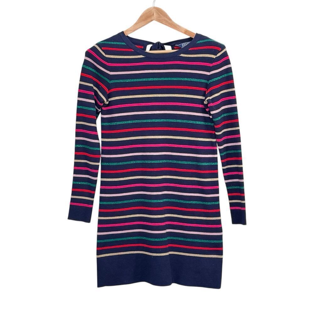 Joules Knitwear Women’s Estelle Striped Long Sleeve Mini Sweater Dress Navy US 4